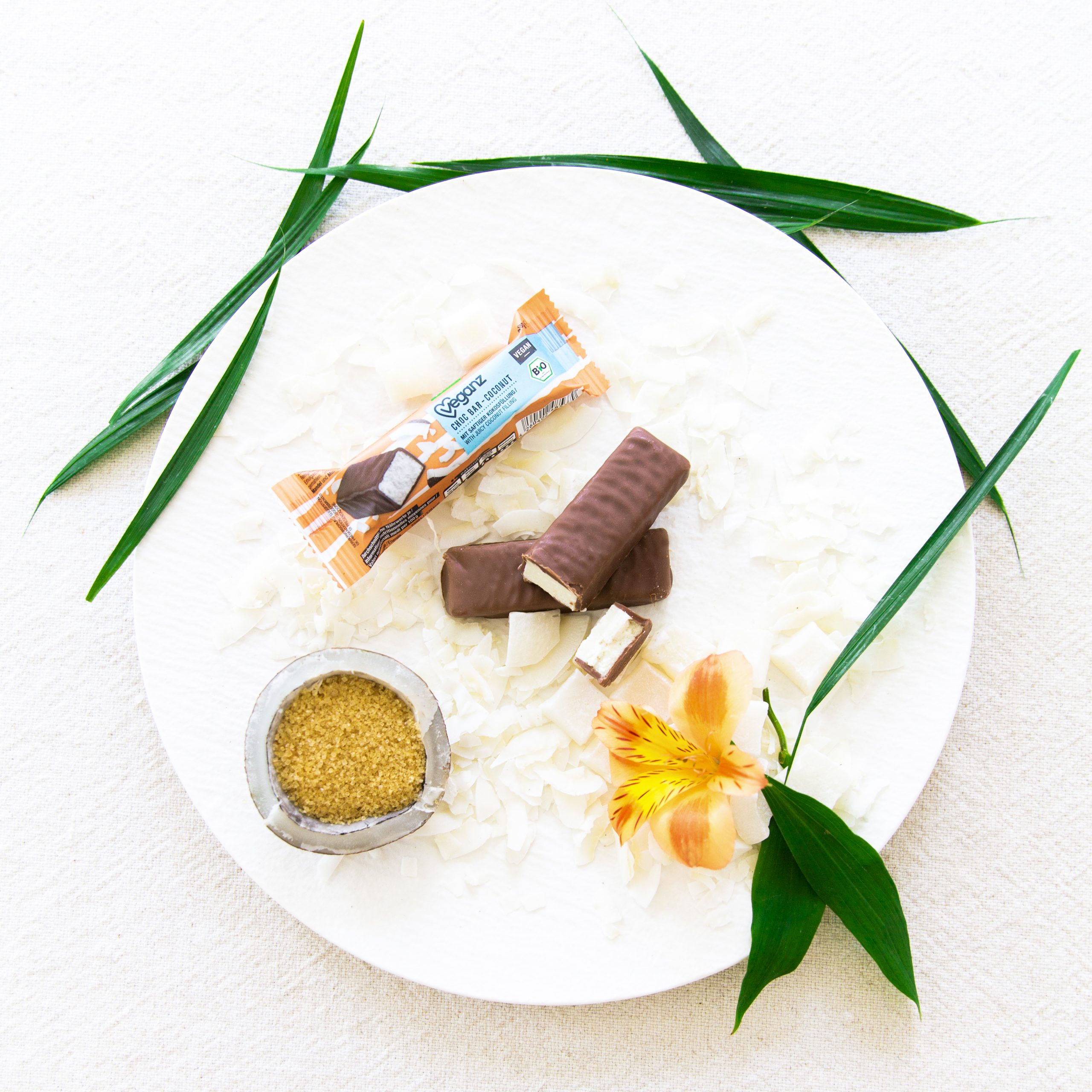 Veganz Choc Bar Coconut — Produktfotografie Moodfotografie